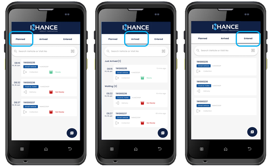 Yard Entry Management Screenshot